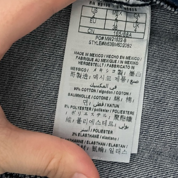 Guess brand Y2K denim stretch jumpsuit with exposed zipper, size 2 - Picture 8 of 8